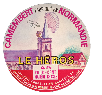 Etiquette du Camembert Le Héros